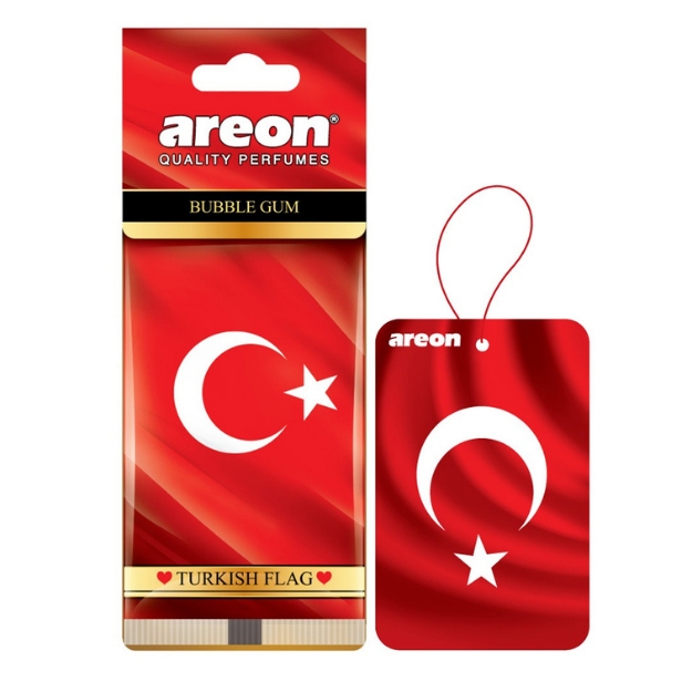 AREON%20TÜRK%20BAYRAĞI%20BUBBLE%20GUM%20OTO%20ARAÇ%20KOKUSU