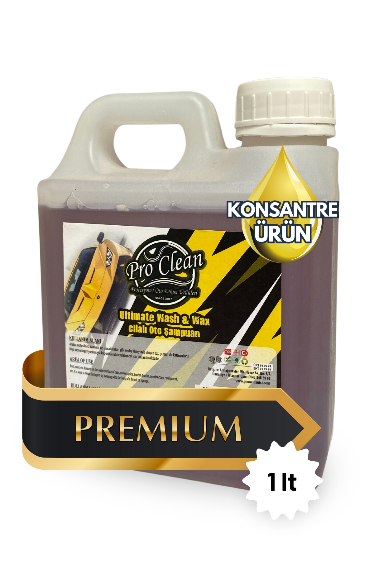 Proclean%20Cilalı%20Oto%20Şampuanı%20Premium%201lt