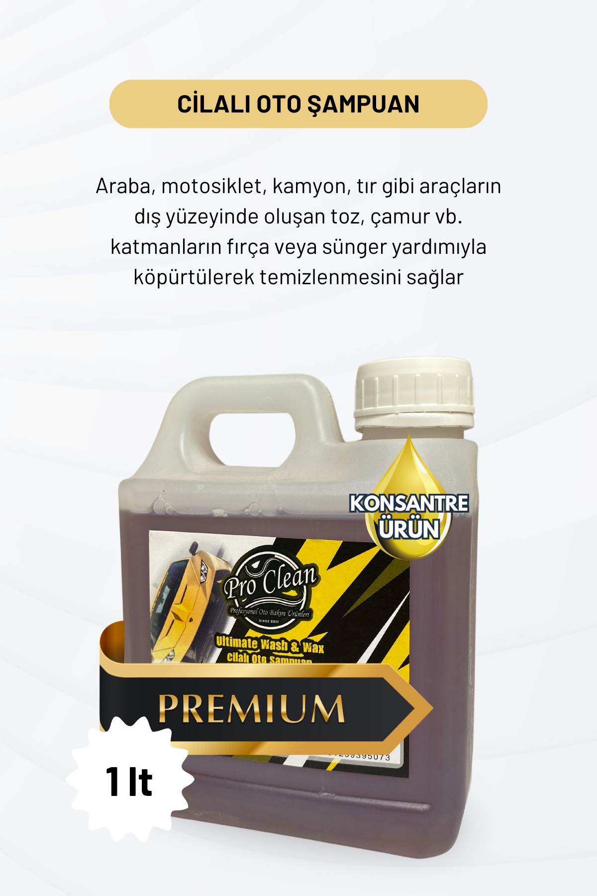 Proclean%20Cilalı%20Oto%20Şampuanı%20Premium%201lt