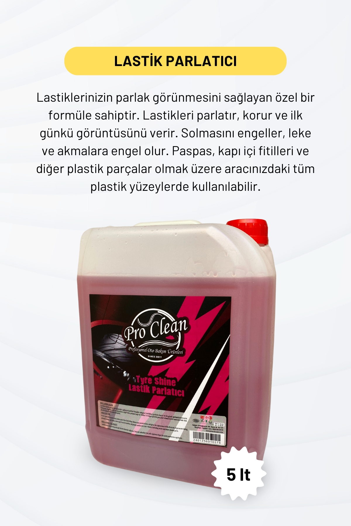 PROCLEAN%20Lastik%20Parlatıcı%20Sıvı%205lt